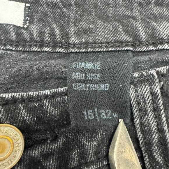 Eunina Jeans Women's 15/32 Juniors Black Denim Distressed Stretch Skinny Casual - Picture 5 of 15